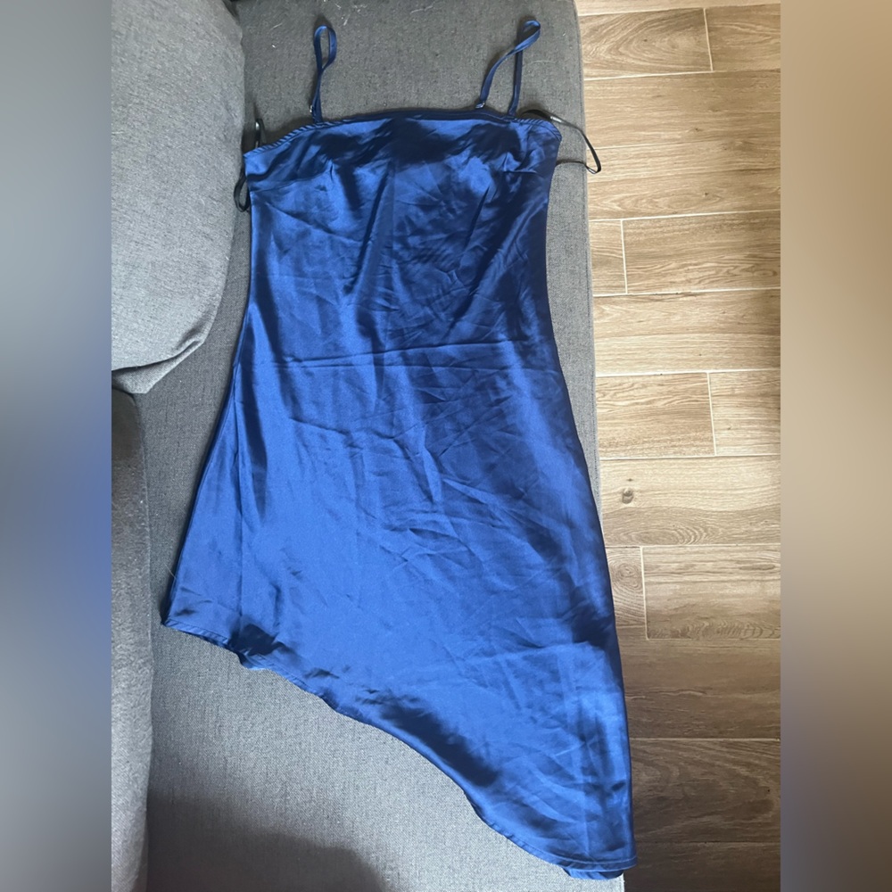 Blue body con dress